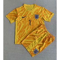 Maglie da calcio Inghilterra Jordan Pickford #1 Portiere Prima Maglia Bambino Europei 2024 Manica Corta (+ Pantaloni corti)